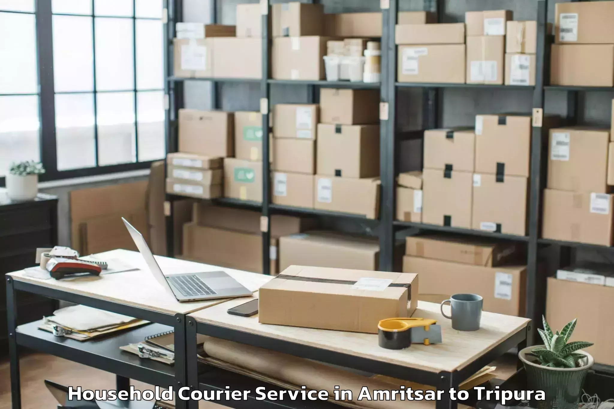 Trusted Amritsar to Gournagar Household Courier